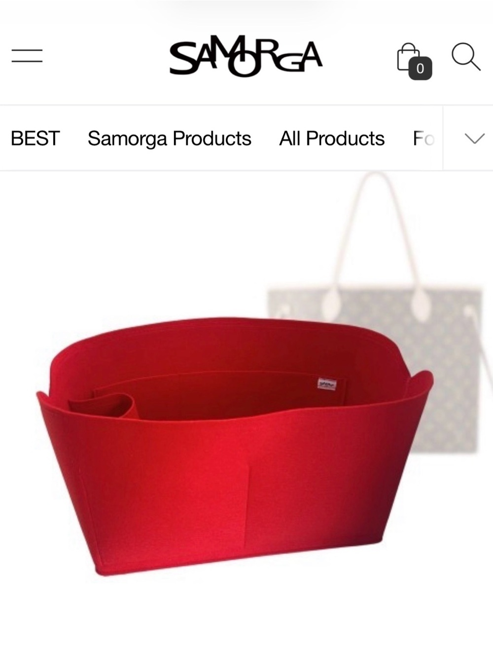 Samorga Bag insert For Louis Vuitton Neverfull tote GM  Felt Tote Organizer Inse